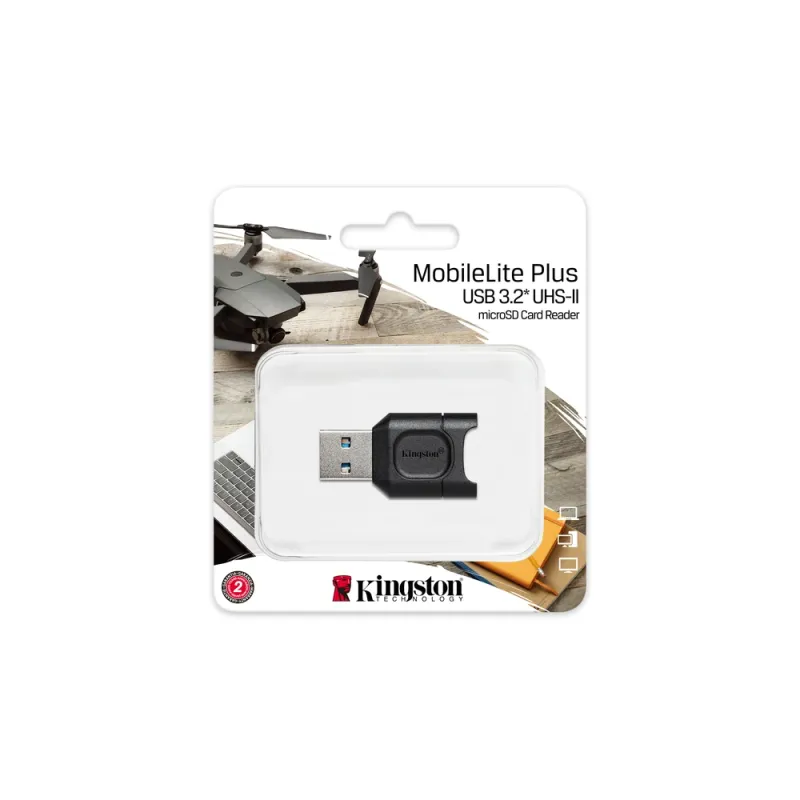 Lector de Tarjetas MicroSD Kingston MobileLite Plus - USB 3.1 - Negro - MLPM