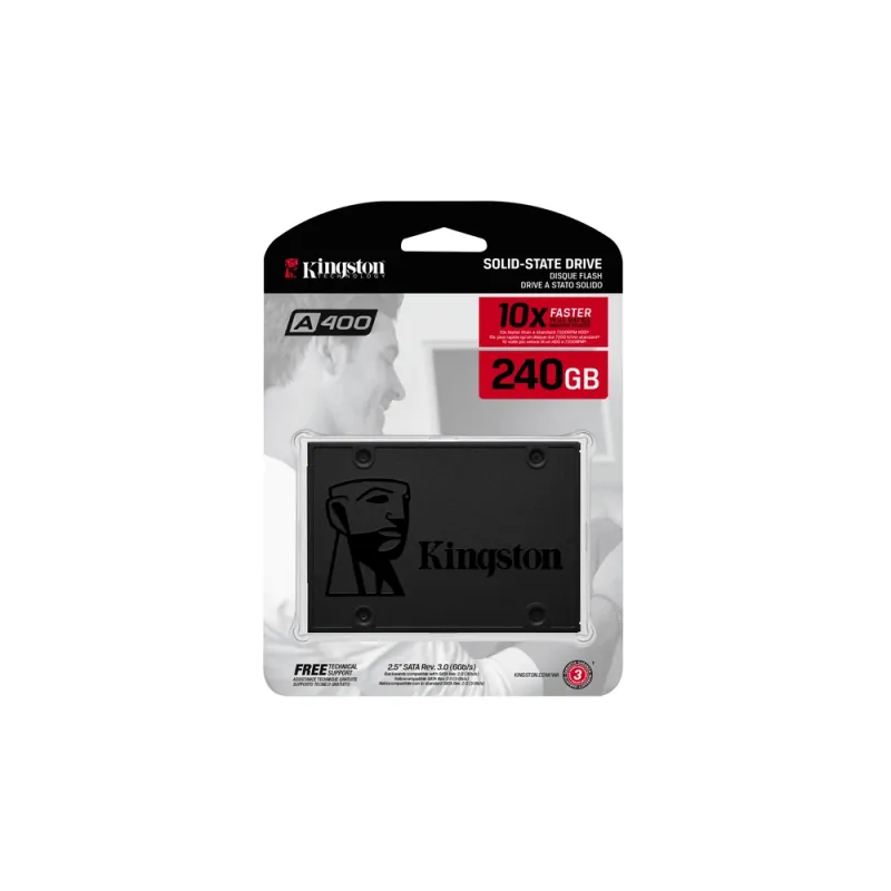 Unidad De Estado Sólido Kingston A400 2.5p 240Gb Sata 3 - SA400S37/240G