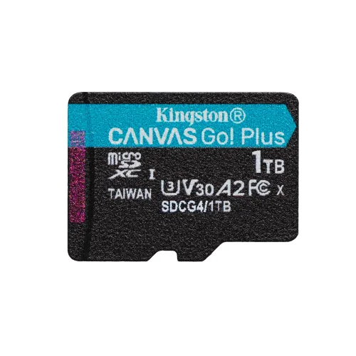 Memoria MicroSD Kingston Canvas Go! Plus - 1TB - Clase 10 - Sin Adaptador - SDCG4/1TBSP Memoria MicroSD Kingston Canvas Go! Plus - 1TB - Clase 10 - Sin Adaptador - SDCG4/1TBSP