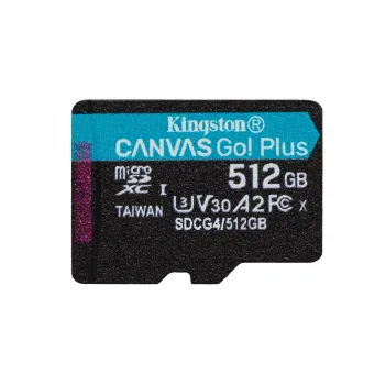 Memoria MicroSD Kingston Canvas Go! Plus - 512GB - Clase 10 - Sin Adaptador - SDCG4/512GBSP