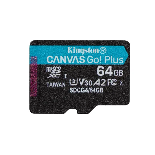 Memoria MicroSD Kingston Canvas Go! Plus - 64GB - Clase 10 - Sin Adaptador - SDCG4/64GBSP Memoria MicroSD Kingston Canvas Go! Plus - 64GB - Clase 10 - Sin Adaptador - SDCG4/64GBSP