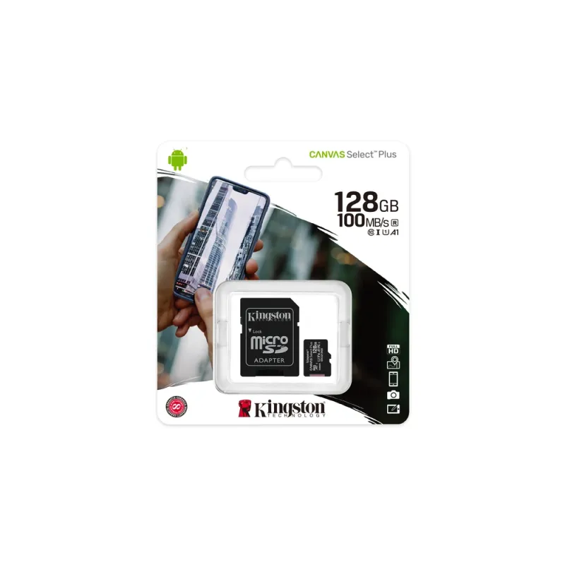 Memoria Micro Sdxc 100R A1 Cl10 Kingston 128 Gb (Sdcs2/128Gb) - SDCS2/128GB