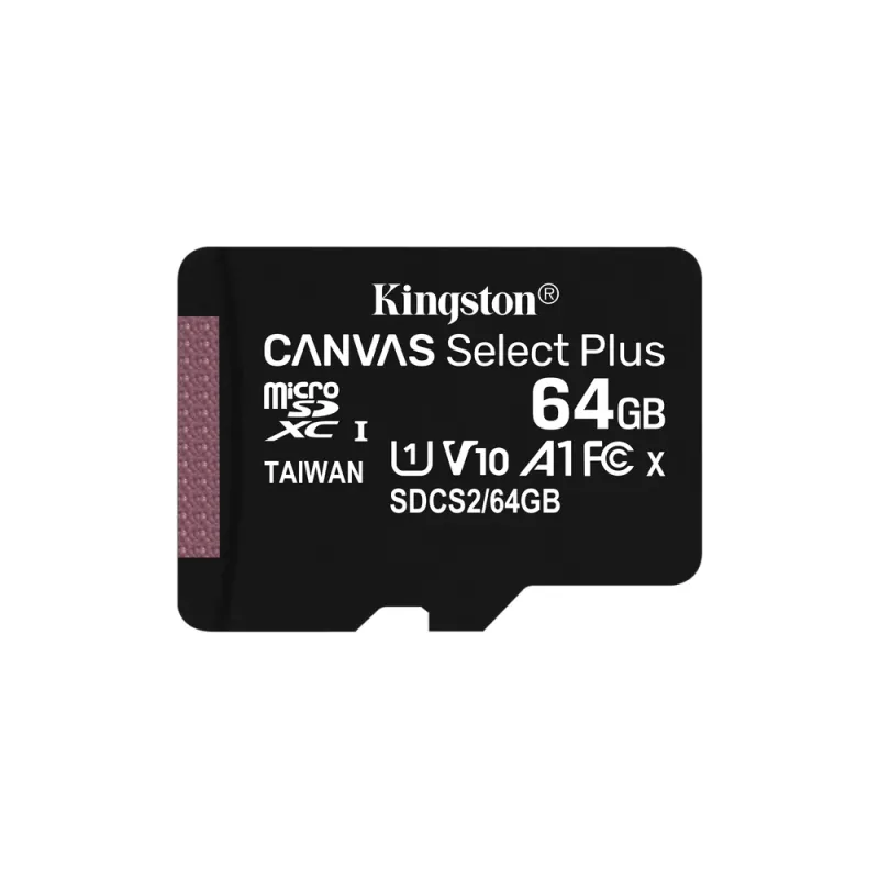 Memoria Microsdhc Kingston Canvas Select Plus 64Gb Clase 10 Con Adaptador - SDCS2/64GB