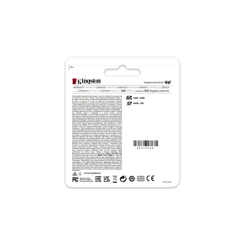 Memoria SDHC Kingston Canvas React Plus - 64GB - UHS-II  - SDR2/64GB