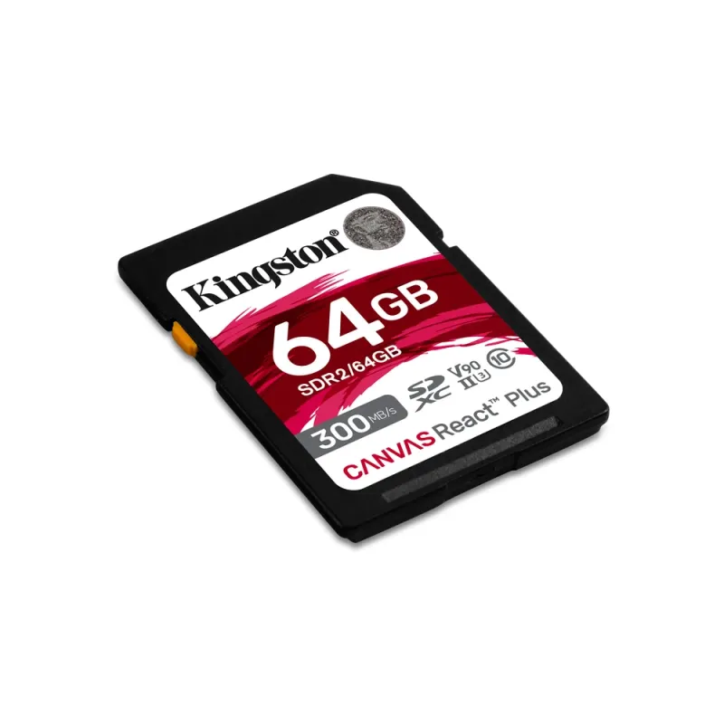 Memoria SDHC Kingston Canvas React Plus - 64GB - UHS-II  - SDR2/64GB