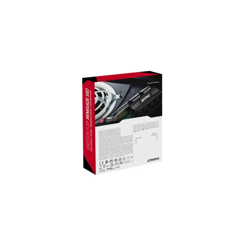 Unidad de Estado Sólido Kingston FURY Renegade - M.2 - 2TB - PCI-E 4.0 - C/Disipador - SFYRDK/2000G