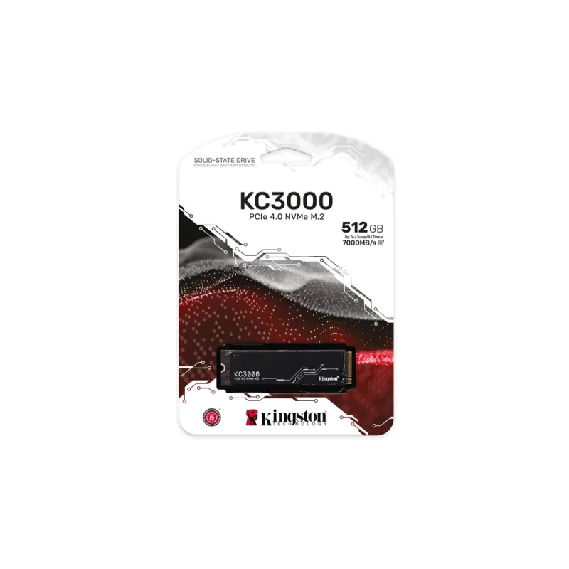 Unidad de Estado Sólido Kingston KC3000 - M.2 2280 - 512GB - PCI-E 4.0 - SKC3000S/512G