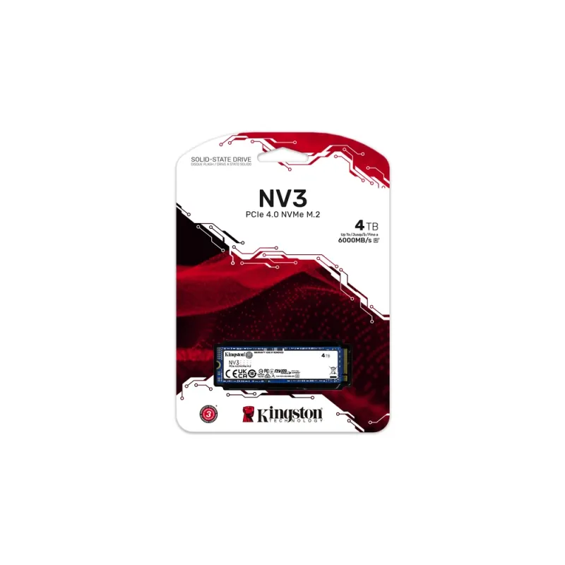 Unidad de Estado Sólido Kingston NV3 - M.2 - 4TB - PCI-E 4.0 - SNV3S/4000G