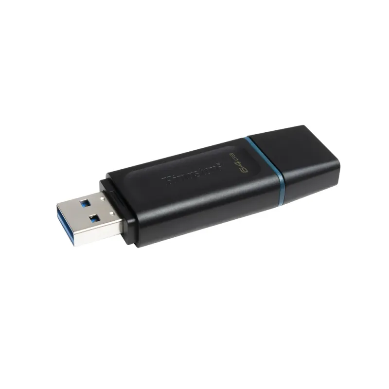 Memoria Usb Kingston Datatraveler Exodia 64Gb Usb 3.2 Gen 1 Negro Con Azul - DTX/64GB