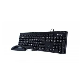 Kit De Teclado Y Mouse Vorago Km 104 Alámbrico Usb Negro - KM-104