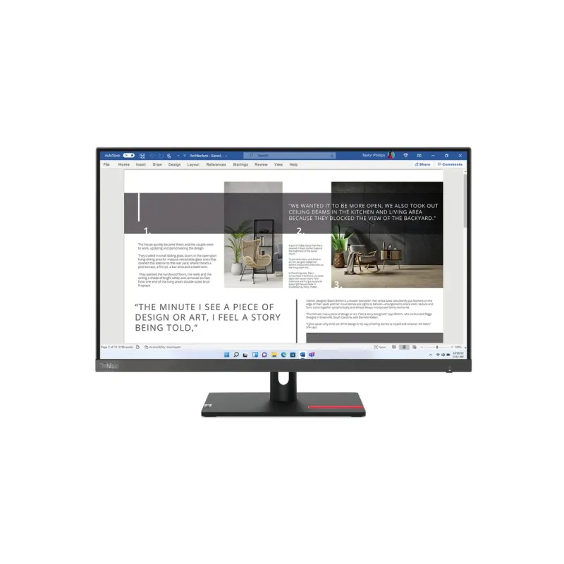Monitor Lenovo ThinkVision S27i-30 - 27" - Full HD - HDMI - VGA - 63DFKAR4LA