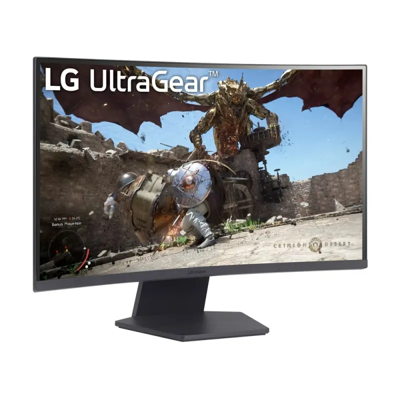 Monitor Gamer LG UltraGear 27GS60QC - 27" - QHD - 180Hz - HDMI - DisplayPort - Curvo - 27GS60QC-B