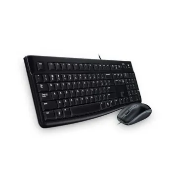 Teclado y Mouse Logitech MK120 - Alámbrico - USB - Negro - 920-004428