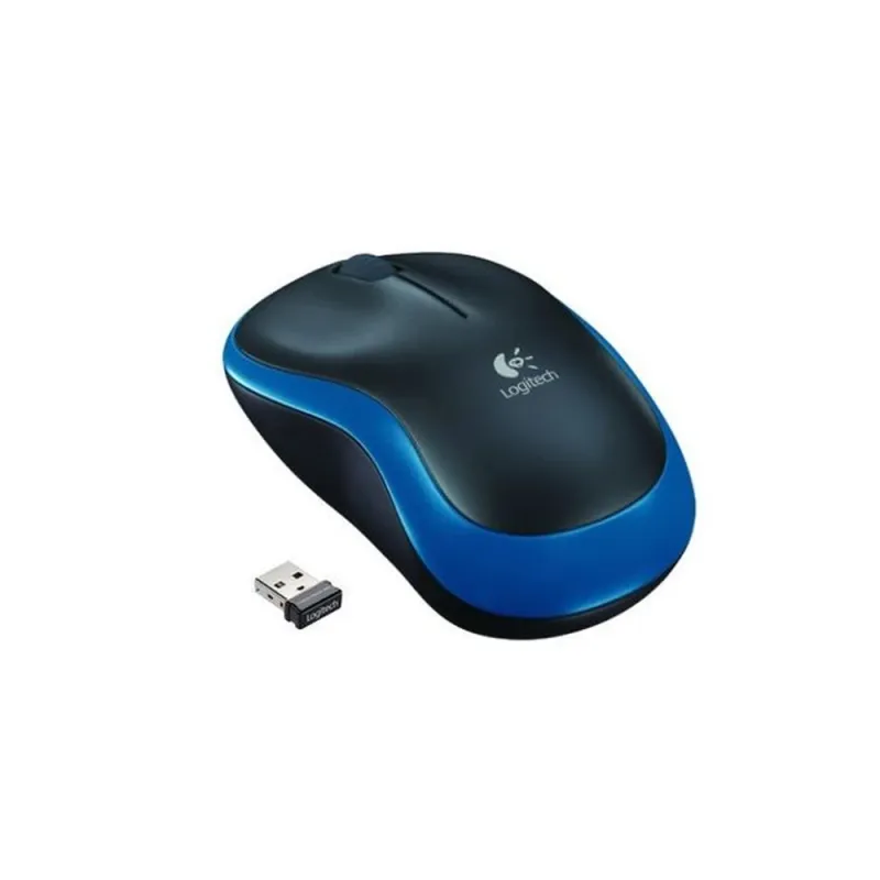 Mouse Logitech M185 - Inalámbrico - USB - Azul - 910-003636
