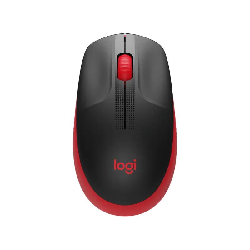 Mouse Logitech M190 Inalámbrico Usb Negro/Rojo - 910-005904