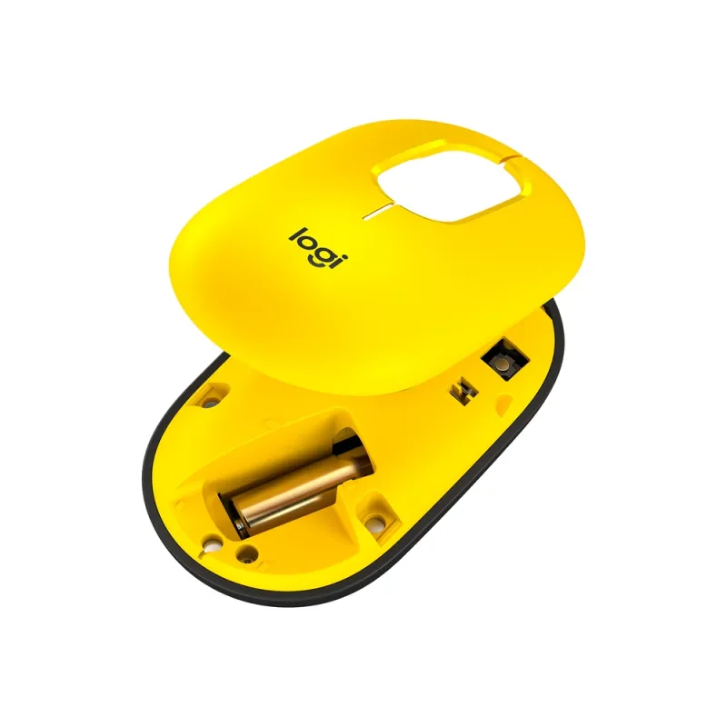 Mouse Logitech POP - Inalámbrico - USB - 4 Botones - Amarillo - 910-006549