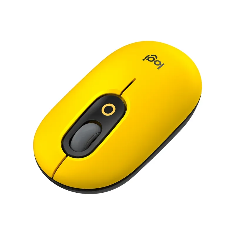 Mouse Logitech POP - Inalámbrico - USB - 4 Botones - Amarillo - 910-006549