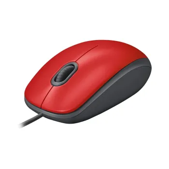 Mouse Logitech M110 SILENT - Alámbrico - USB - Rojo - 910-006755