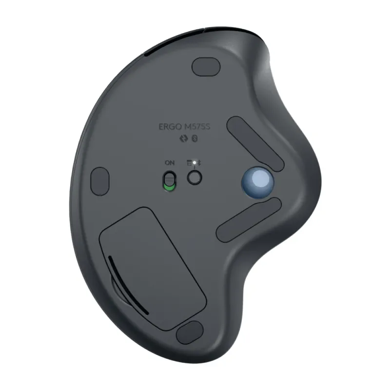 Mouse Logitech ERGO M575S - Inalambrico - USB - Trackball - Grafito - 910-007031