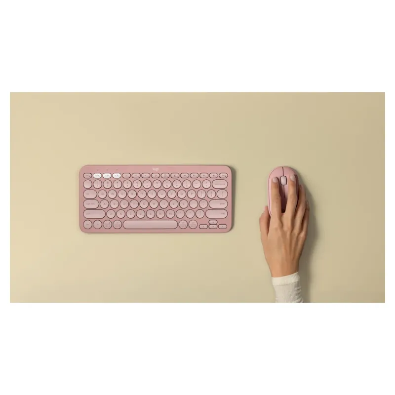 Mouse Logitech Pebble 2 M350S - Inalámbrico - Rosa - 910-007048