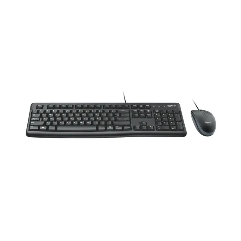 Teclado y Mouse Logitech MK120 - Alámbrico - USB - Negro - 920-004428