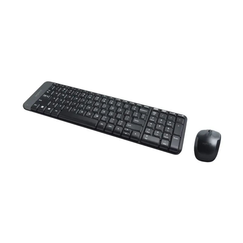 Kit Teclado y Mouse Logitech MK220 - Inalámbrico - USB - Español - Negro - 920-004430