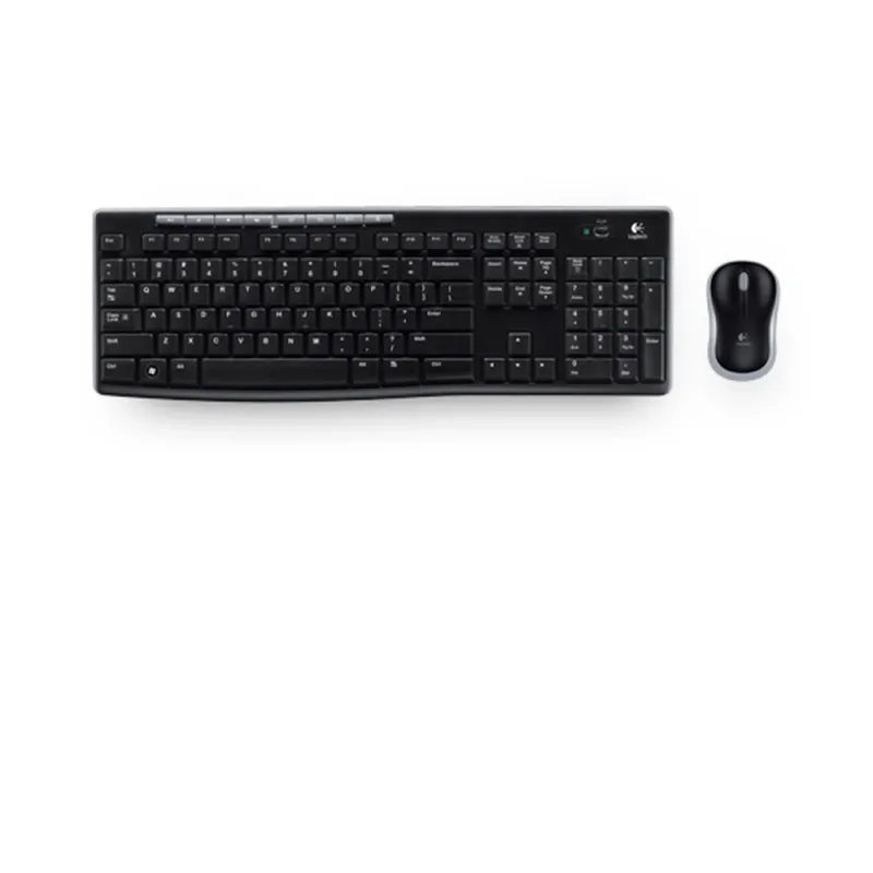 Kit Teclado y Mouse Logitech MK270 - Inalámbrico - Multimedia - Negro - 920-004432