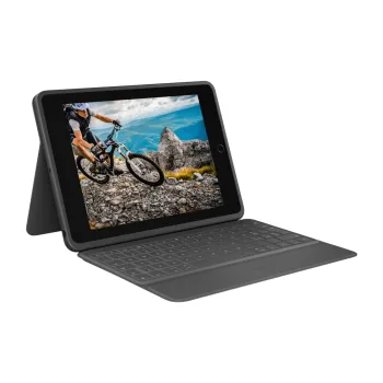 Funda Protectora Logitech Rugged - Con Teclado - Tipo Folio - Para iPad 7a generación - 920-009293