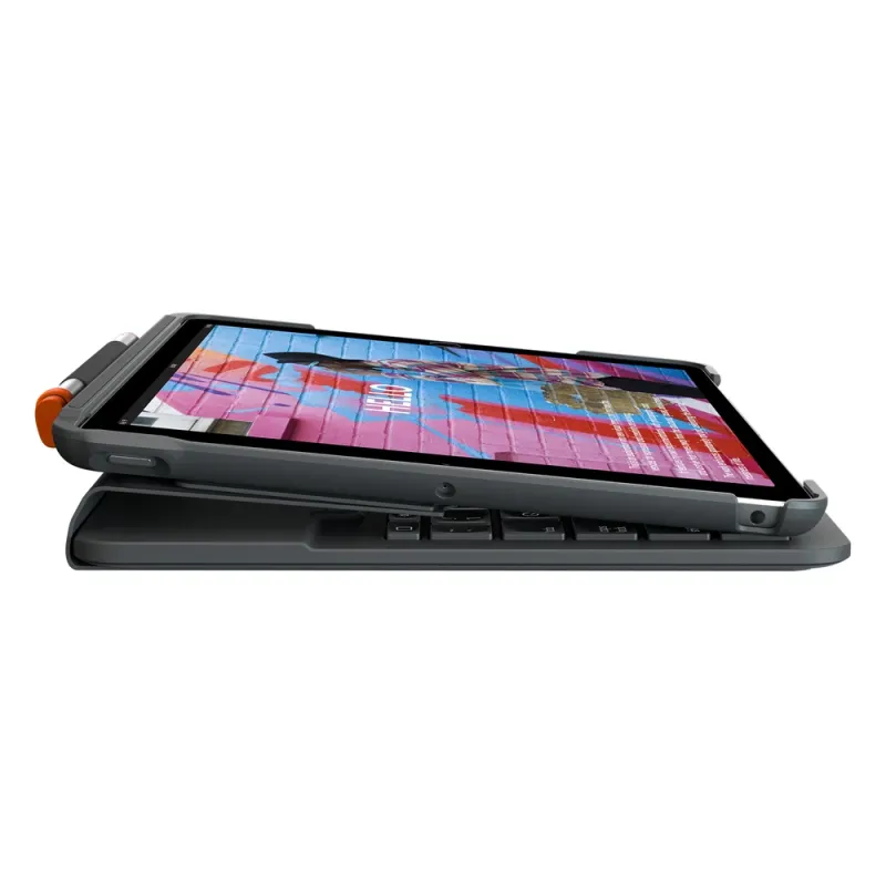 Funda con Teclado Logitech Slim Folio - para iPad 7th/8th Gen - Grafito - 920-009473