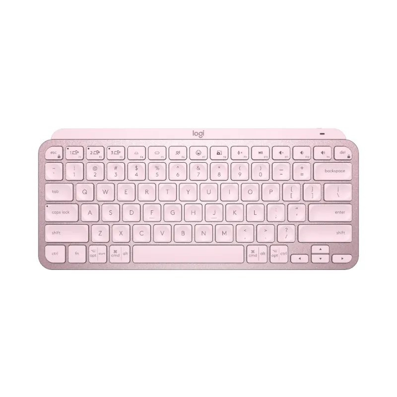 Teclado Logitech MX Keys Mini - Inalámbrico - Rosa - 920-010478