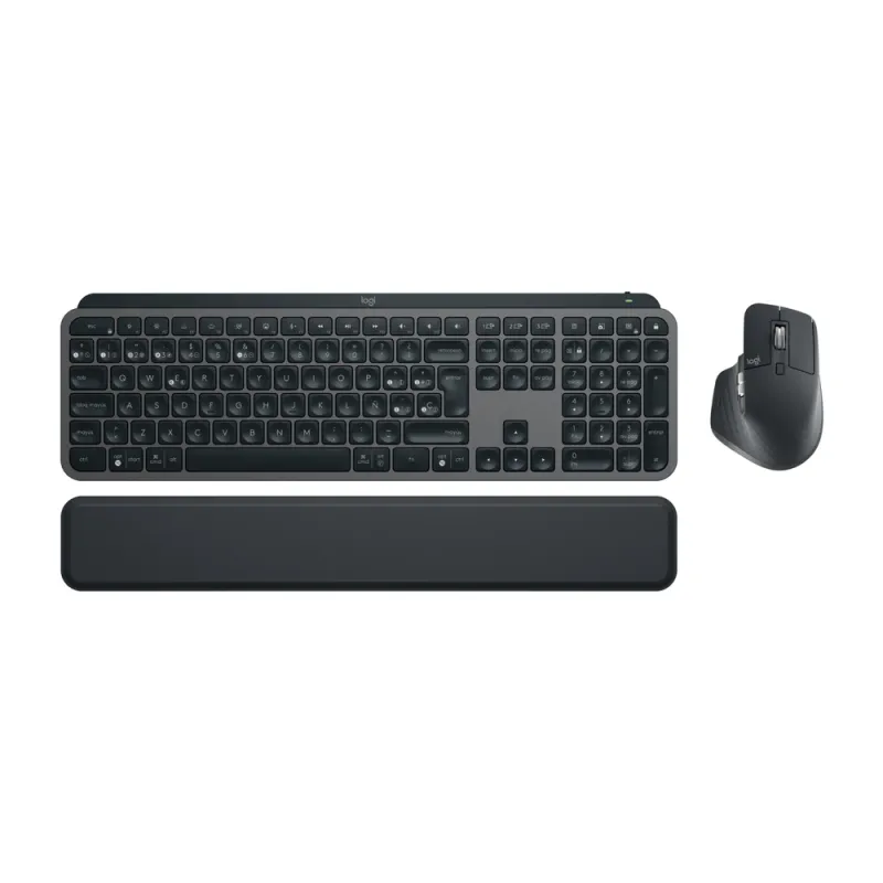 Kit Teclado y Mouse Logitech MX Keys Combo for Business Gen 2 - Teclado - Mouse - Reposamuñecas - Español - 920-010924