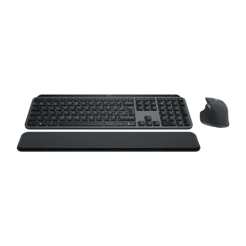 Kit Teclado y Mouse Logitech MX Keys Combo for Business Gen 2 - Teclado - Mouse - Reposamuñecas - Español - 920-010924