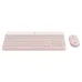 Kit Teclado y Mouse Logitech MK470 - Inalámbrico - USB - Rosa - 920-011312