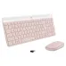 Kit Teclado y Mouse Logitech MK470 - Inalámbrico - USB - Rosa - 920-011312
