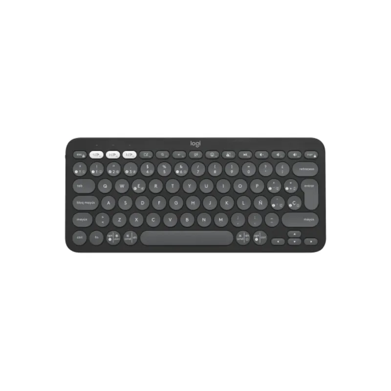 Teclado Logitech PEBBLE KEYS 2 K380S - Inalámbrico - Bluetooth - Grafito - 920-011783