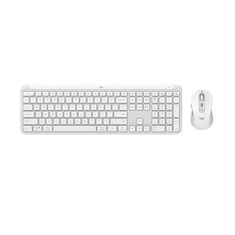 Kit de Teclado y Mouse Logitech SIGNATURE SLIM COMBO MK950 - Inalámbrico - USB - Español - Blanco - 920-012594