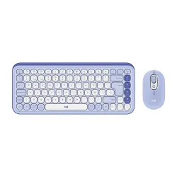 Kit Teclado y Mouse Logitech POP Icon - Inalámbrico - Bluetooth - Español - Lila - 920-013054