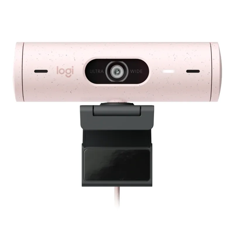 Cámara Web Logitech Brio 500 - 1080P - Micrófono - USB-C - Rosa - 960-001418