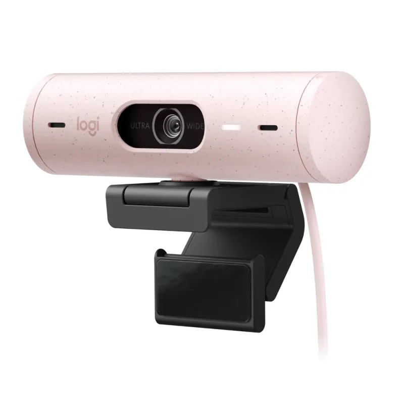 Cámara Web Logitech Brio 500 - 1080P - Micrófono - USB-C - Rosa - 960-001418