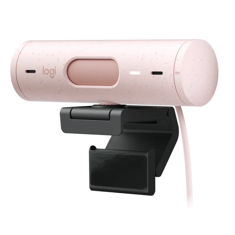 Cámara Web Logitech Brio 500 - 1080P - Micrófono - USB-C - Rosa - 960-001418