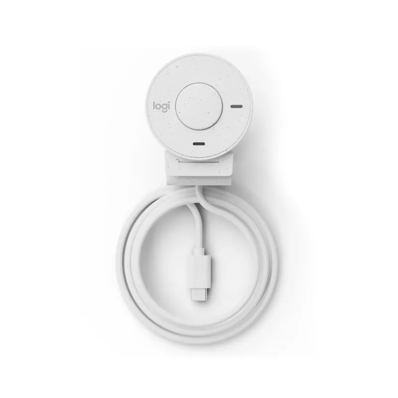 Cámara Web Logitech Brio 300 - 1080P - Micrófono - USB-C - Blanco - 960-001440