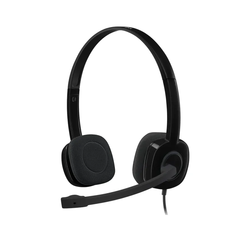 Diadema Logitech H151 - 3.5mm - Micrófono integrado - Negro - 981-000587