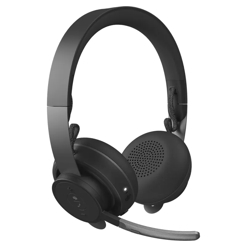 Diadema Logitech MSFT Teams Zone Wireless Plus - Inalámbrico - Bluetooth - Grafito - 981-000858