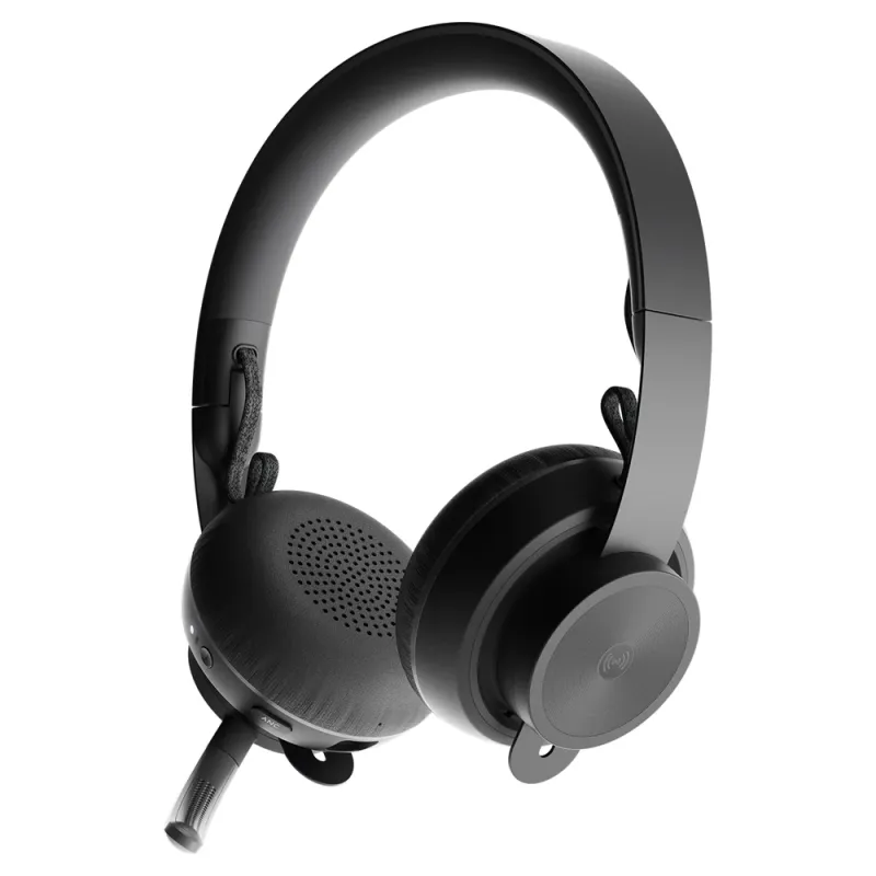 Diadema Logitech MSFT Teams Zone Wireless Plus - Inalámbrico - Bluetooth - Grafito - 981-000858