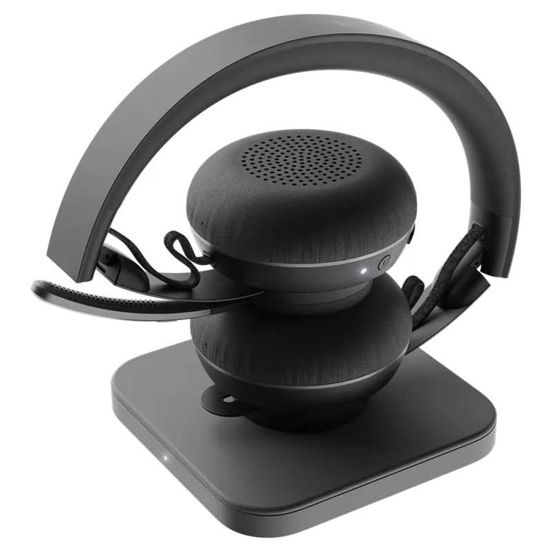 Diadema Logitech MSFT Teams Zone Wireless Plus - Inalámbrico - Bluetooth - Grafito - 981-000858