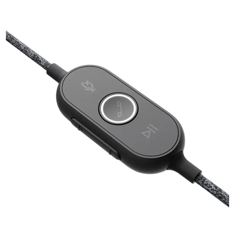 Diadema Logitech Zone Wired UC - Alámbrico - USB - Micrófono - Negro - 981-000876