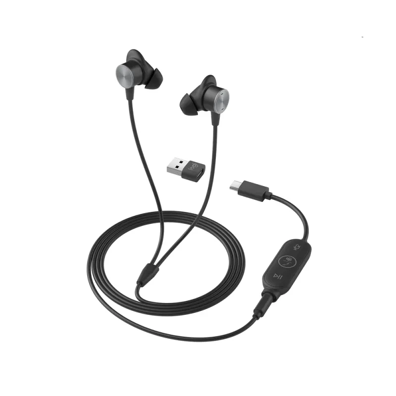 Logitech 981-001008 Audífono Y Auriculare Auriculares Alámbrico Intra Auditivo Oficina/Centro De Llamadas Usb Tipo C Grafito - 981-001008