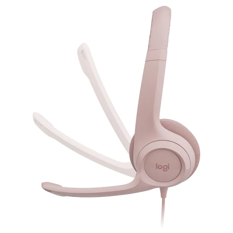 Diadema Logitech H390 - Alámbrico - USB - Micrófono - Rosa - 981-001280