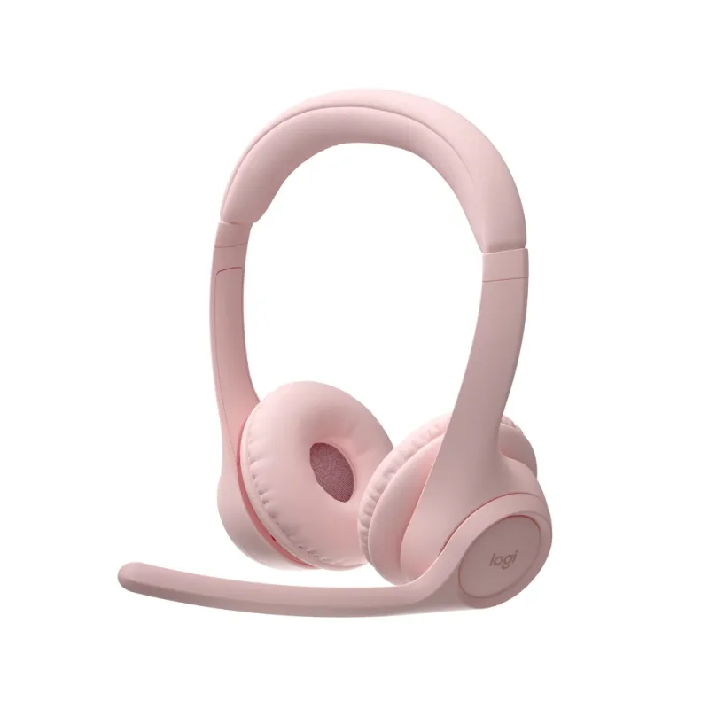 Diadema Logitech Zone 300 - Inalámbrico - Bluetooth - Micrófono - Rosa - 981-001411