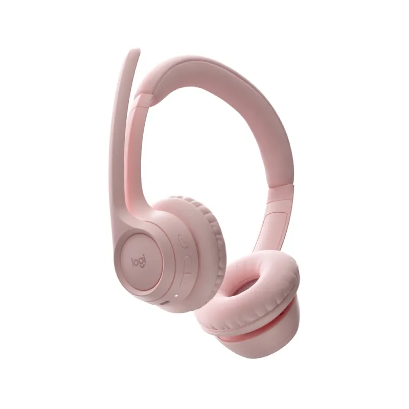 Diadema Logitech Zone 300 - Inalámbrico - Bluetooth - Micrófono - Rosa - 981-001411